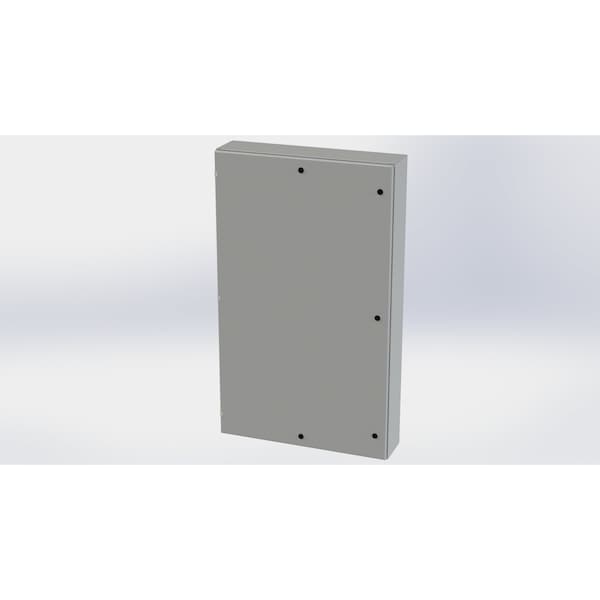 1/4 Turn Latch Electrical Enclosures, 60 in H, 8 in D, 36 in W, NEMA 3R, 4, 12, 13, Carbon Steel